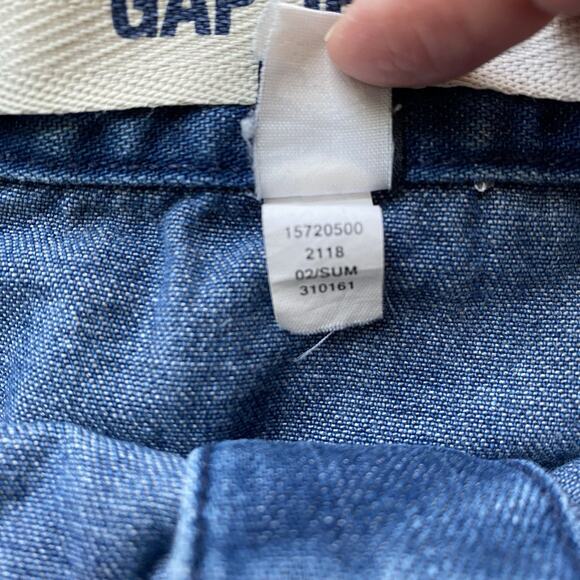 Vintage Gap Jeans Denim Skirt Womens Button Front Pockets Knee Length Size 2 - Picture 8 of 8